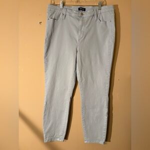 Buffalo David Bitton Light Blue High-Rise Soft Stretch Ankle Skinny Jeans.